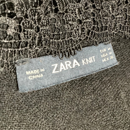 Zara Knit Black Sweater Size Medium Elegant, Feminine, Cozy, Preppy, Career