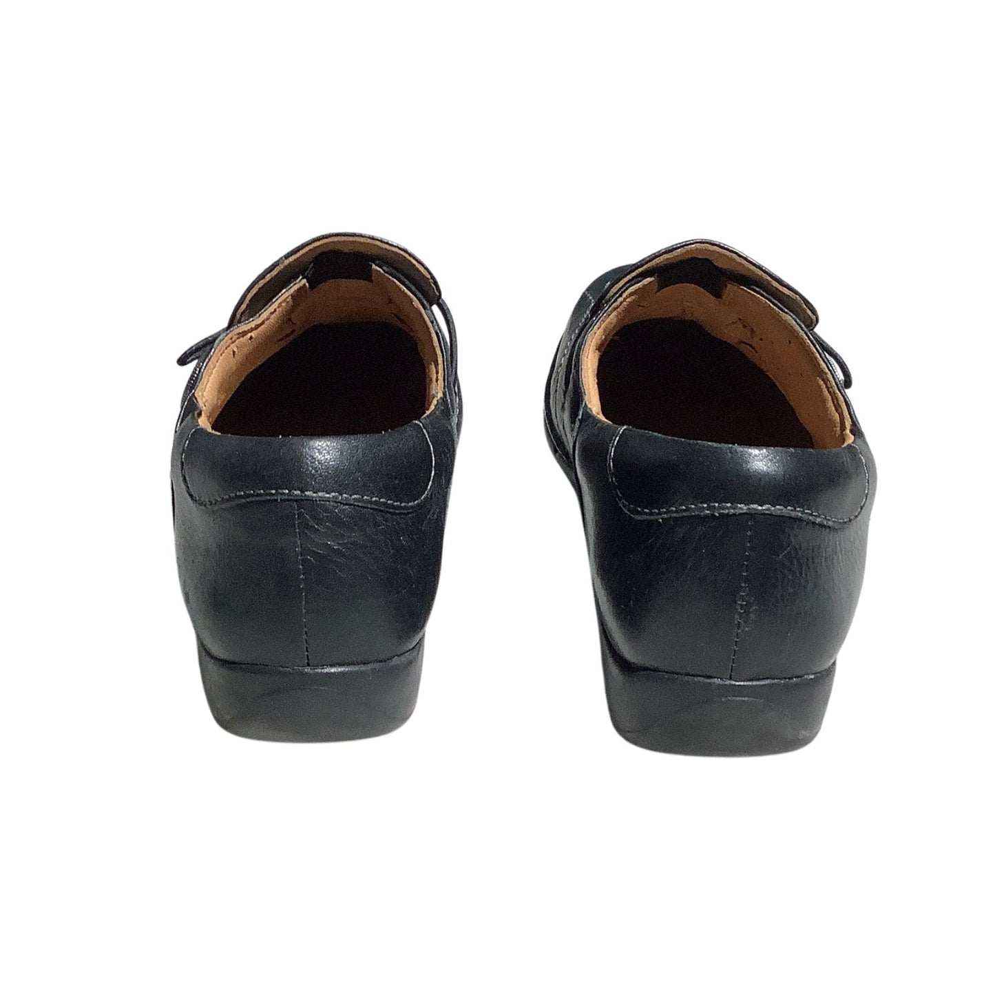 Clarks Un Loop Black Leather Slip-On Shoes Women 11M — Comfort, Casual, Walking
