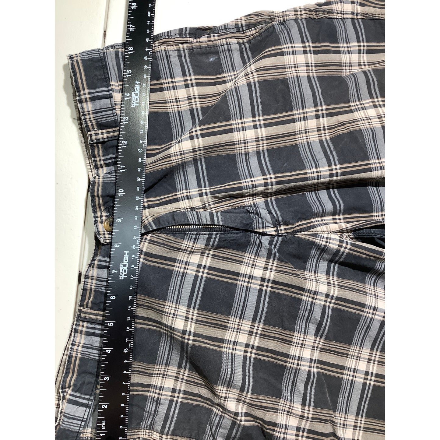Saddlebred Plaid Shorts Men's Size 34W — Flat Front, Casual, Classic
