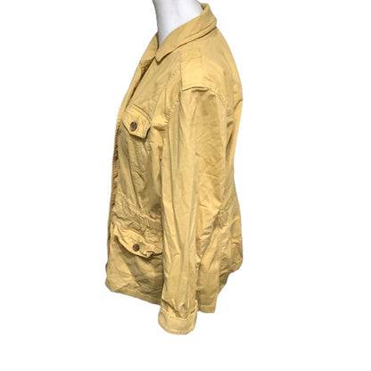 Talbots Mustard Yellow Cinched Waist Jacket Size M | Classic, Utility, Versatile