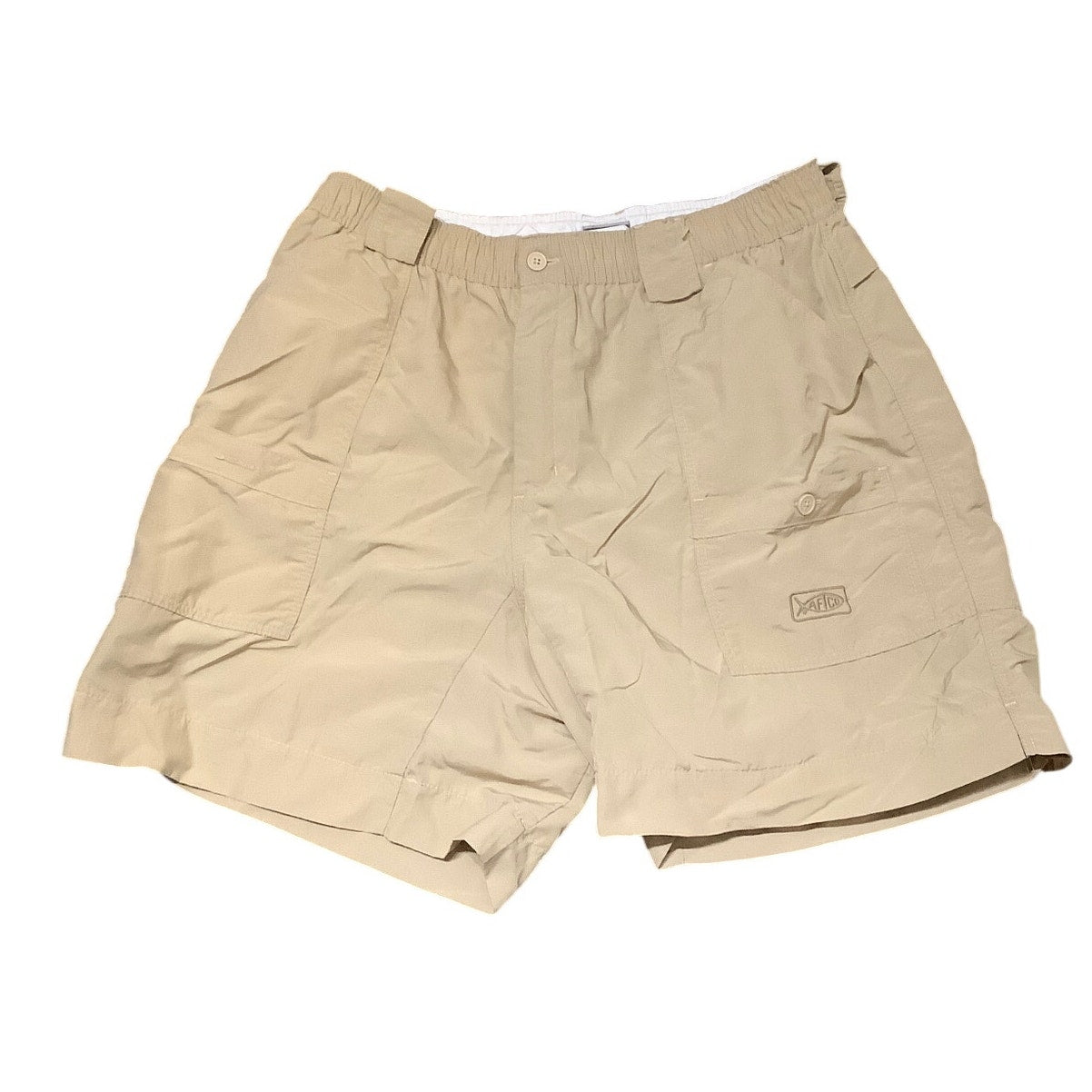 AFTCO Khaki Fishing Shorts Size 38 - Outdoor, Functional, Lightweight