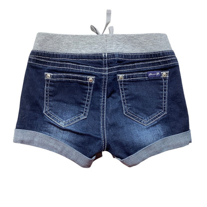 Seven7 Girls Denim Shorts Size 8 – Stretch Waistband, Rolled Cuffs, Casual