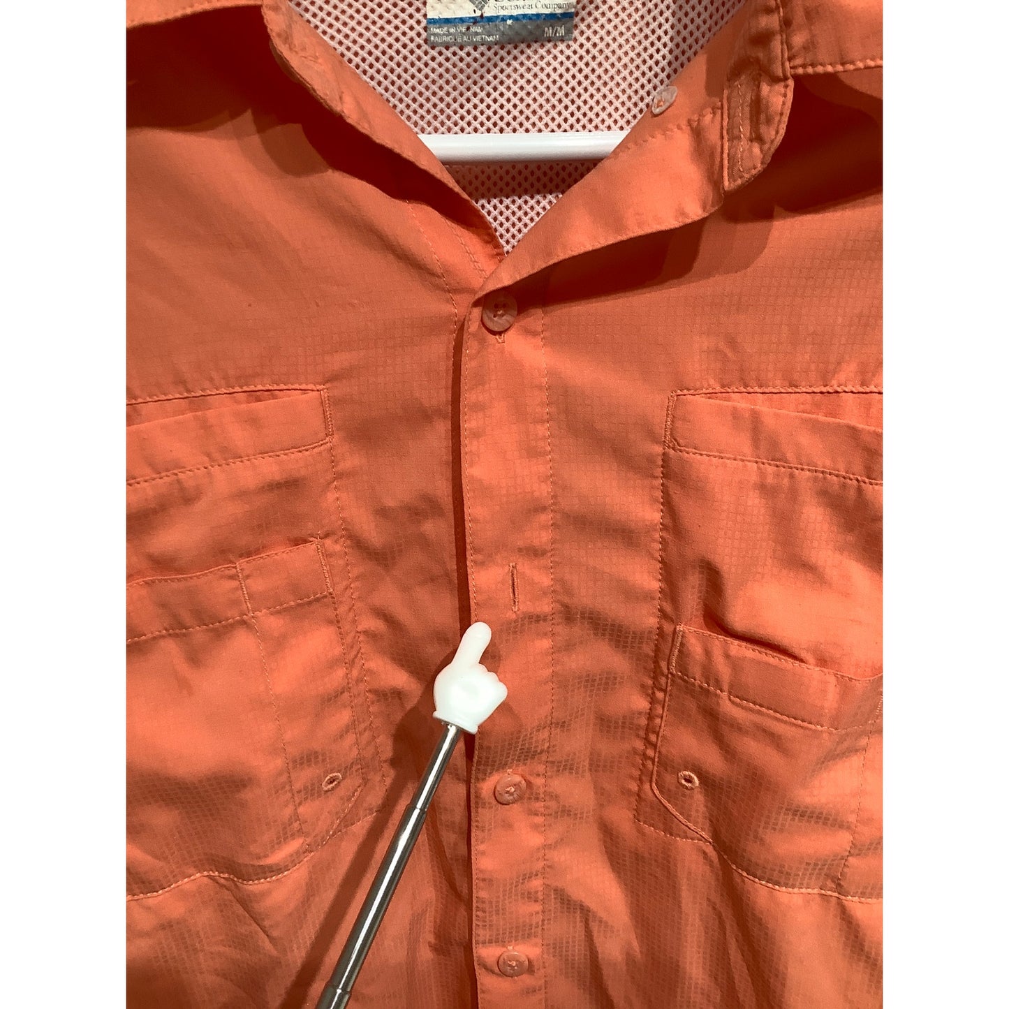 Columbia PFG Orange Short-Sleeve Fishing Shirt Medium – Outdoor, Sporty, Utility