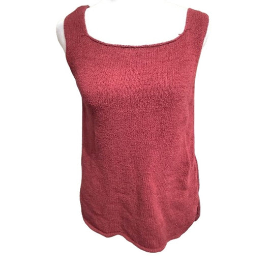 Eileen Fisher Maroon Sweater Tank S - Minimalist, Chic, Cozy