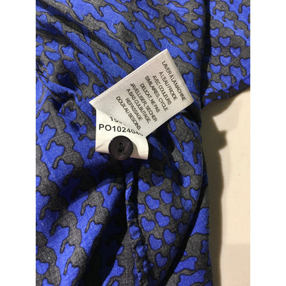 Foxcroft Blue & Black Button-Down Shirt Size 18W - Classic, Office, Preppy