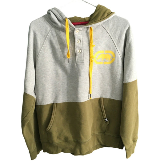 Ecko Men's Size M 3-Button Hooded Long Sleeve Shirt- Casual, Urban, Comfortable