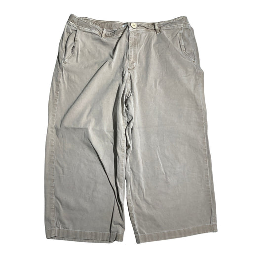 J. Jill Light Khaki Wide Leg Capri Pants Women 15 — Casual, Relaxed, Comfort