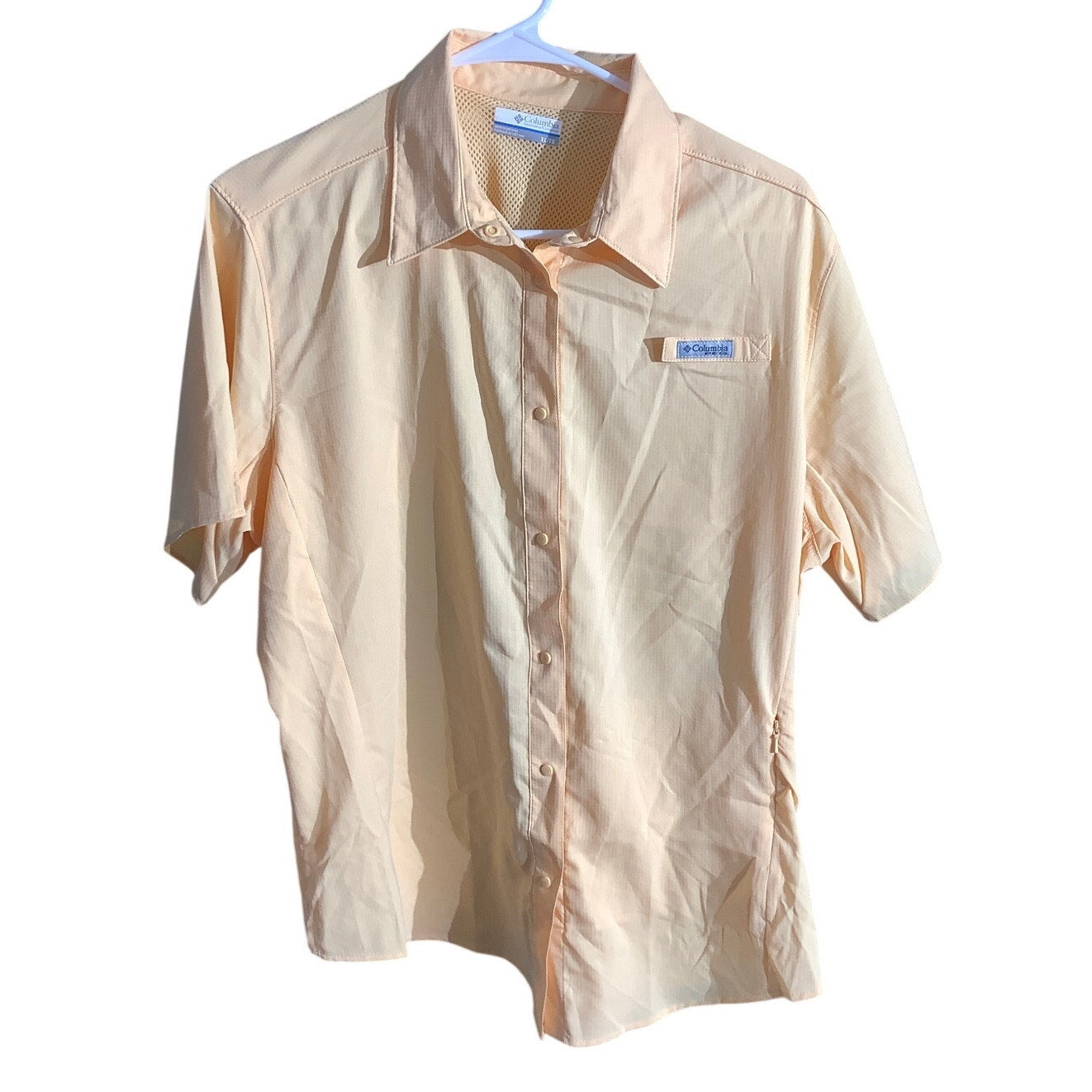 Columbia PFG Yellow Vented Fishing Shirt Boys’ XL— Outdoor, Coastal, Performance