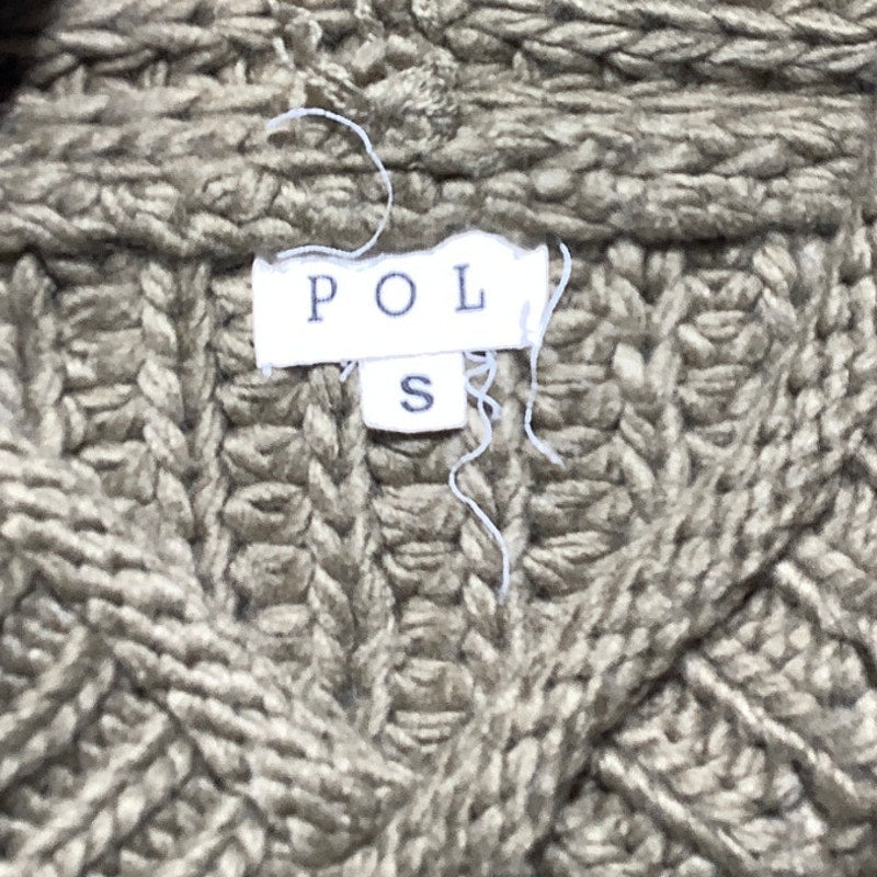 POL Olive Green Chunky Knit Hoodie Sweater Women S — Oversized, Cozy, Boho
