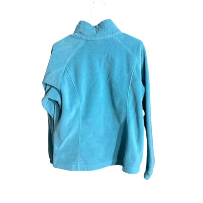 Columbia XL Teal Full Zip Fleece Jacket Outdoor Hiking