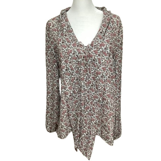 Max Studio Multicolor Floral Long Sleeve Top - Sz M, Cottagecore, Romantic, Comfy