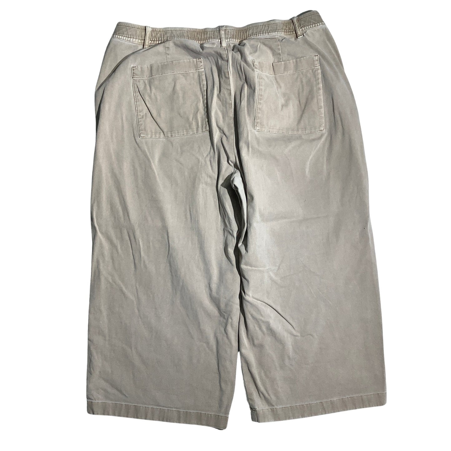 J. Jill Light Khaki Wide Leg Capri Pants Women 15 — Casual, Relaxed, Comfort