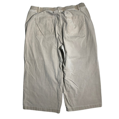 J. Jill Light Khaki Wide Leg Capri Pants Women 15 — Casual, Relaxed, Comfort