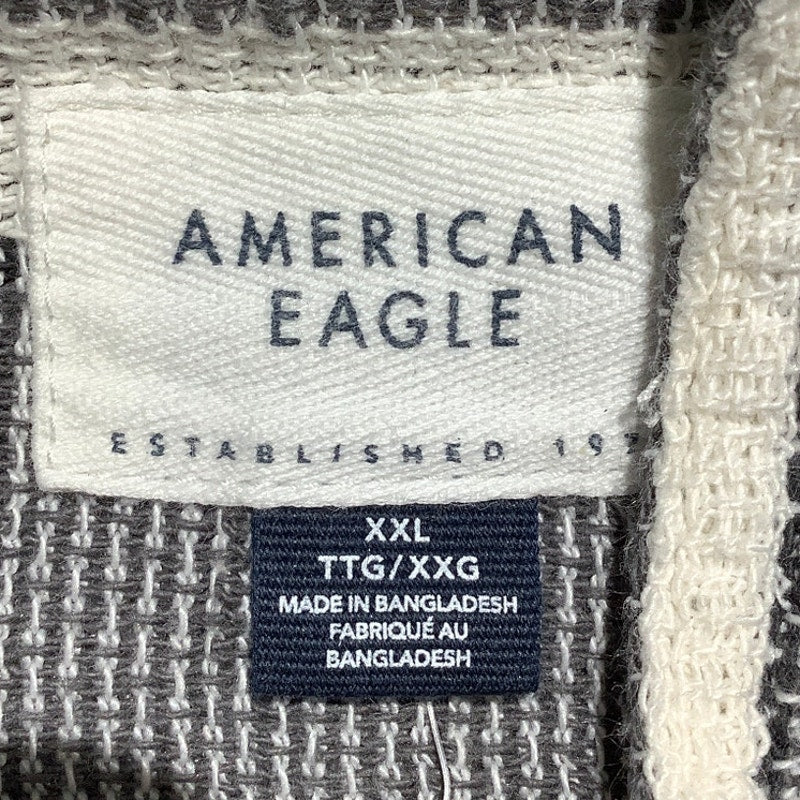 American Eagle Striped Button Up Shirt Men’s Size XXL — Beach, Poolside, Casual