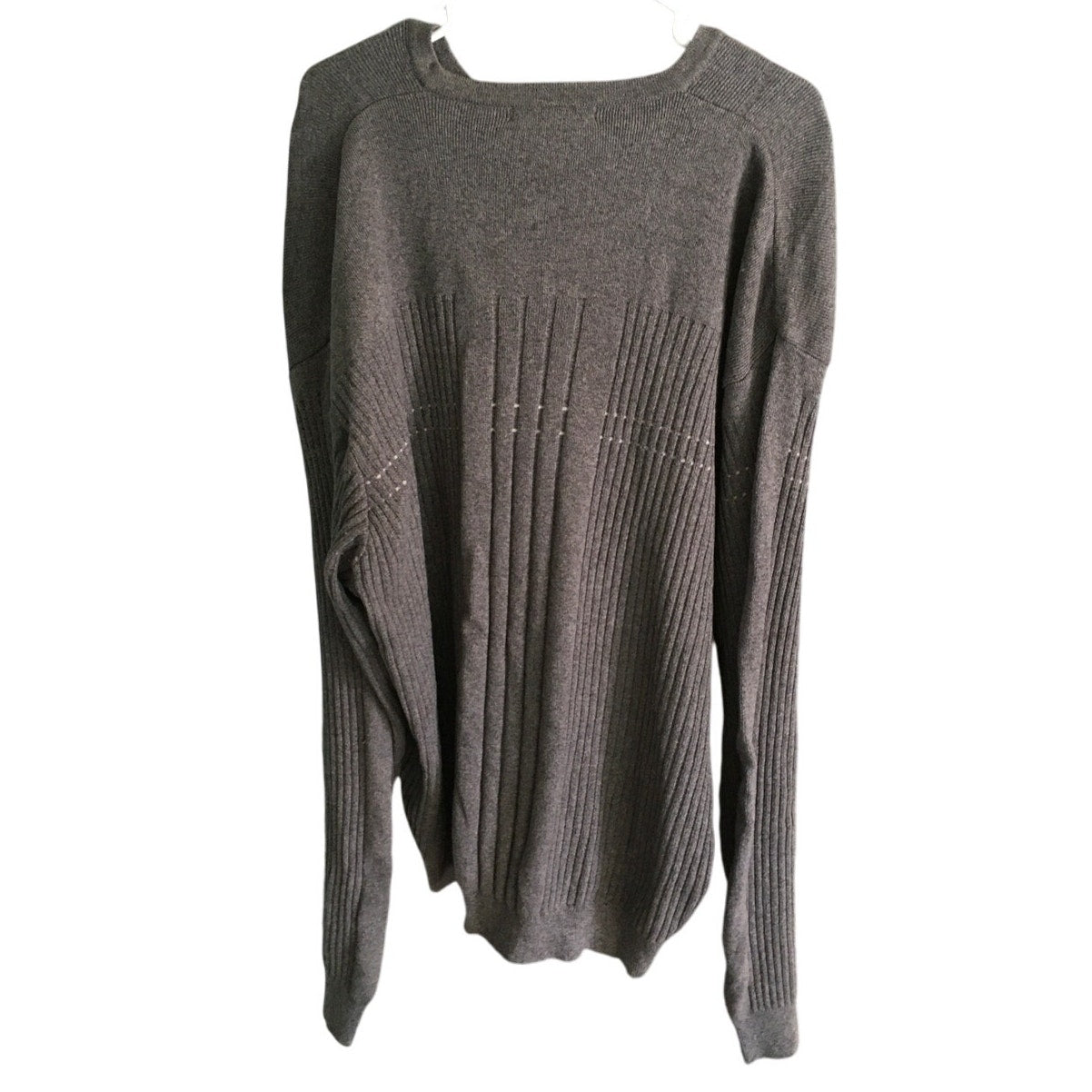 Cotton Traders Dark Gray Knit Sweater Size XL Vintage 90s Classic Grandpa Core