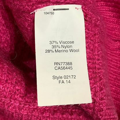 J.Crew Hot Pink Waffle Knit Sweater Size Medium - Preppy, Cozy, Casual