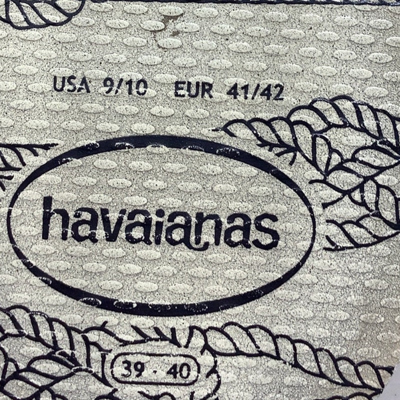 Havaianas Slim Nautical Flip Flops Women Size 9/10  — Beach, Coastal, Casual