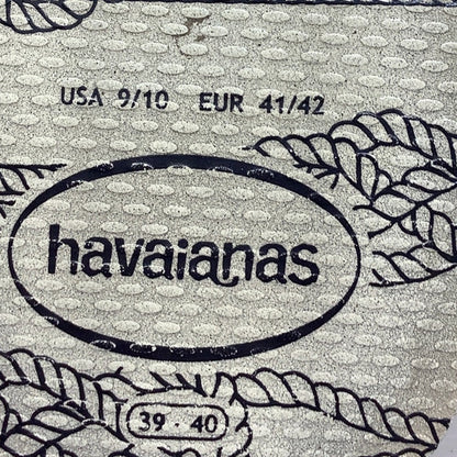 Havaianas Slim Nautical Flip Flops Women Size 9/10  — Beach, Coastal, Casual