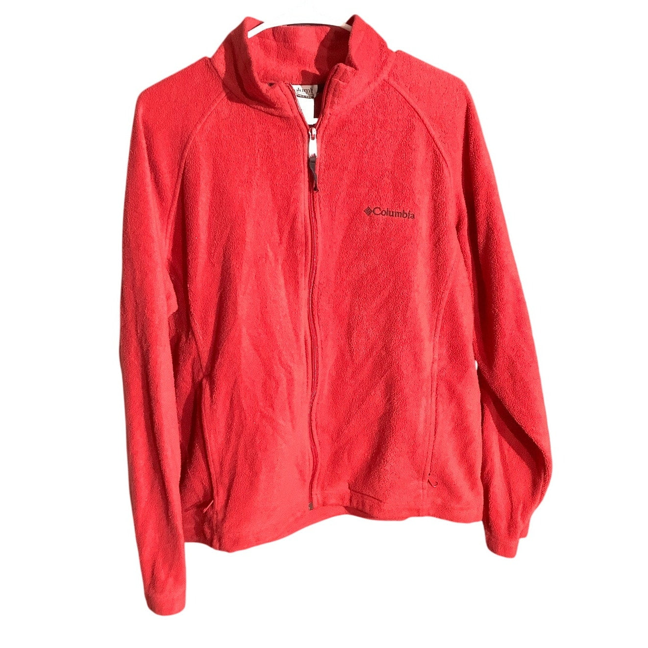 Columbia Full Zip Fleece Jacket Women’s Size XL Red — Outdoor, Warm, Cozy