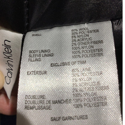 Calvin Klein Black Wool Blend Car Coat Men’s L — Classic, Minimalist, Modern