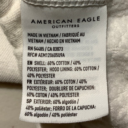 American Eagle California LA Hoodie White Women’s Large — Cropped, Cozy, Graphic