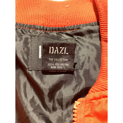 Dazi Orange Full-Zip Bomber Jacket Women’s 2X — Y2K, Streetwear, Casual