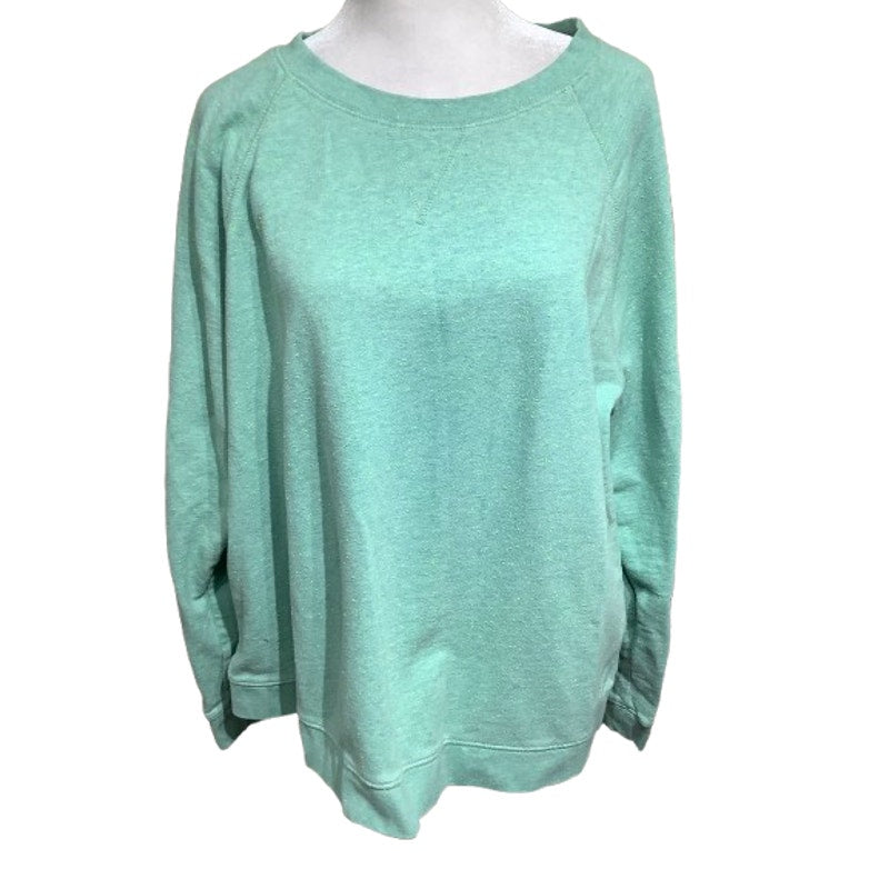 J.Crew Black Label Seafoam Green Sweatshirt XL - Casual, Cozy, Streetwear