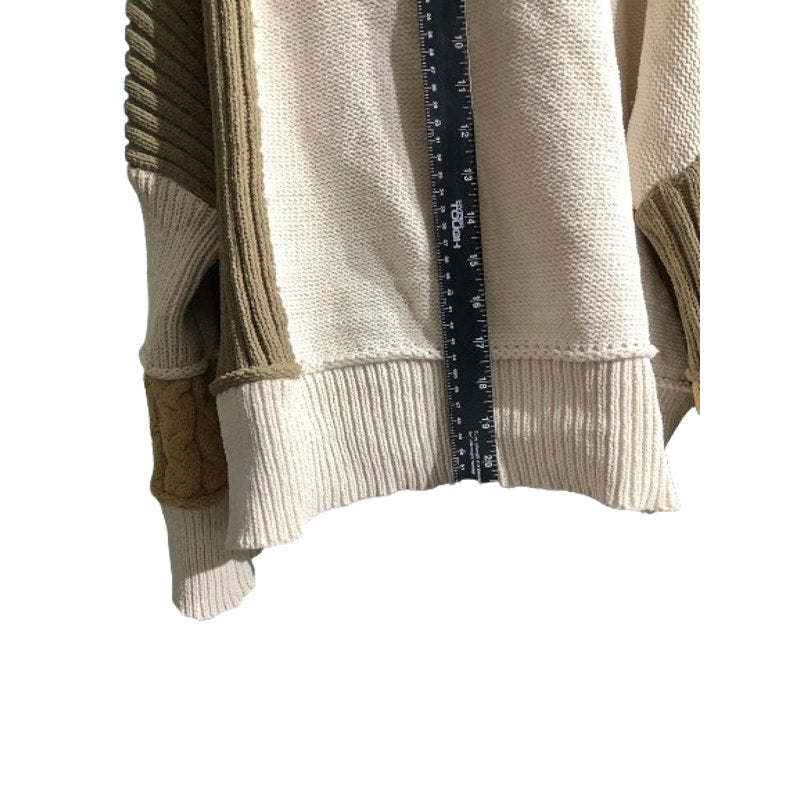 POL Hooded Sweater Top Women’s Size S/M — Boho, Patchwork, Oversized