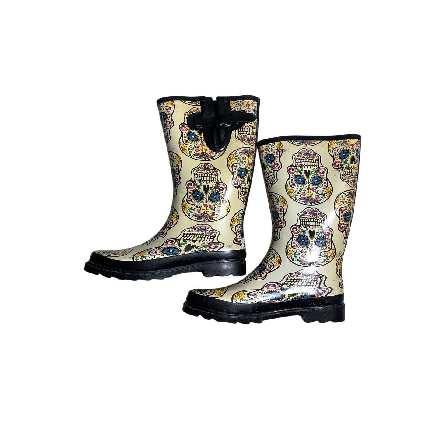 Blazin Roxx Day of the Dead Rain Boots Women’s 11— Waterproof, Festival, Western