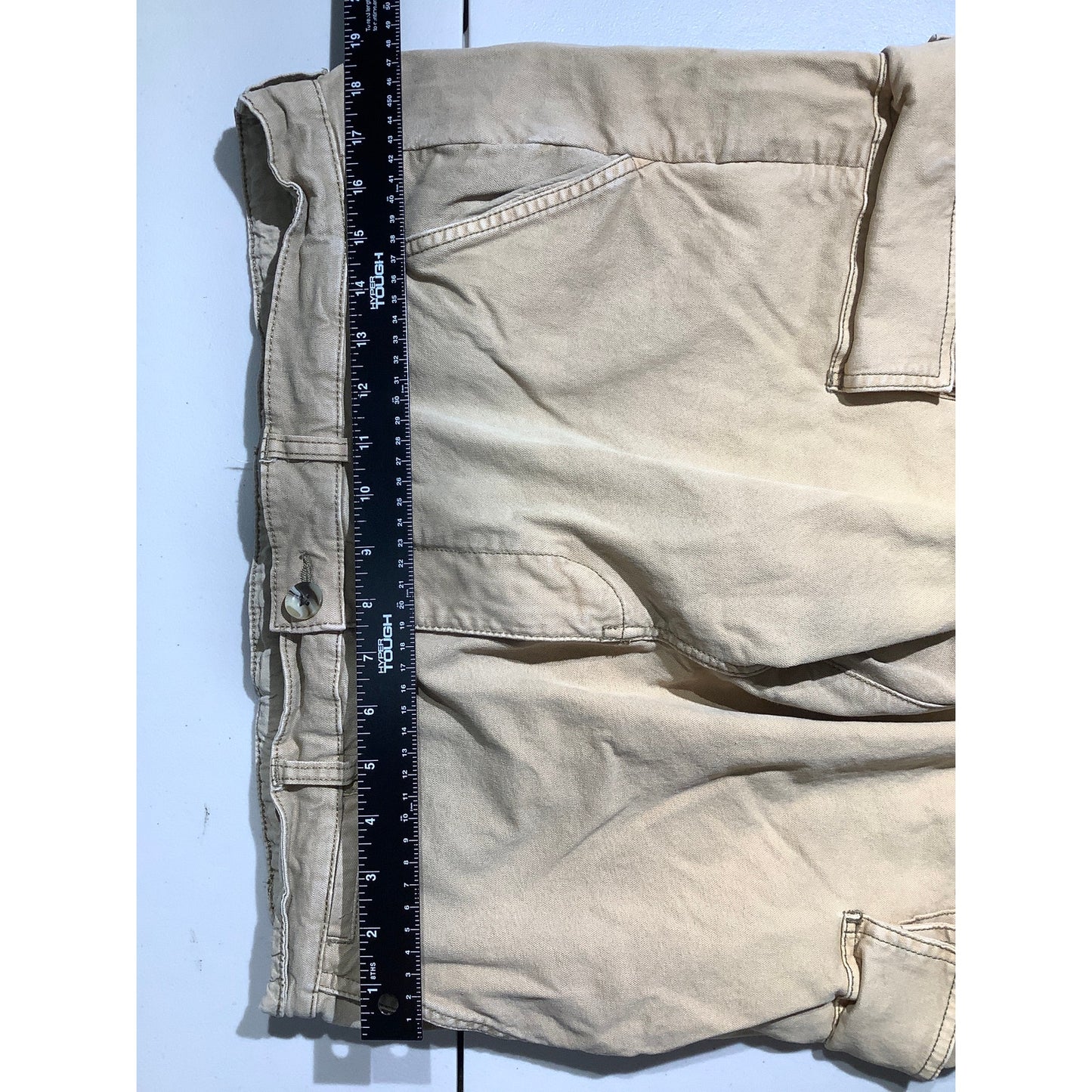 JACHS Khaki Cargo Pants Men’s 38x30 — Casual Utility, Pockets, Outdoor Wear