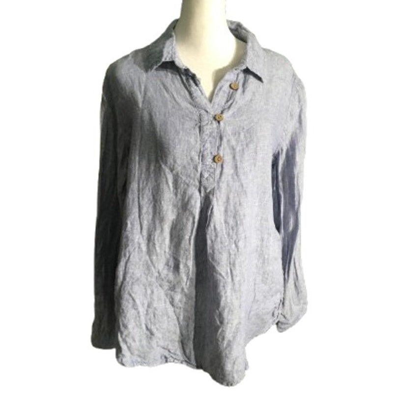 Sigrid Olsen Linen Top Size SM – Coastal, Minimalist, Lightweight