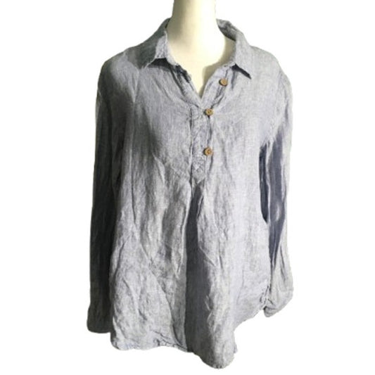 Sigrid Olsen Linen Top Size SM – Coastal, Minimalist, Lightweight
