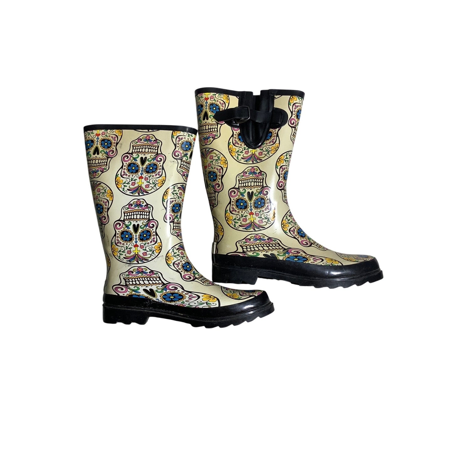 Blazin Roxx Day of the Dead Rain Boots Women’s 11— Waterproof, Festival, Western