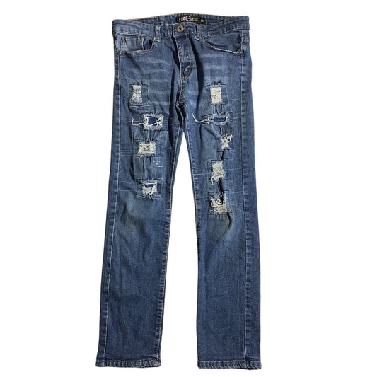 Chrome Edge Distressed Skinny Jeans Child Size 14 - Trendy, Urban, CR24 Denim