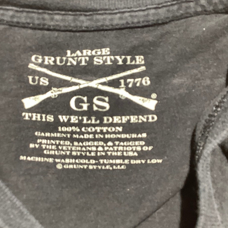 Grunt Style R.E.D. T-Shirt Men's Size LG Black/Red — Patriotic, Military, Casual