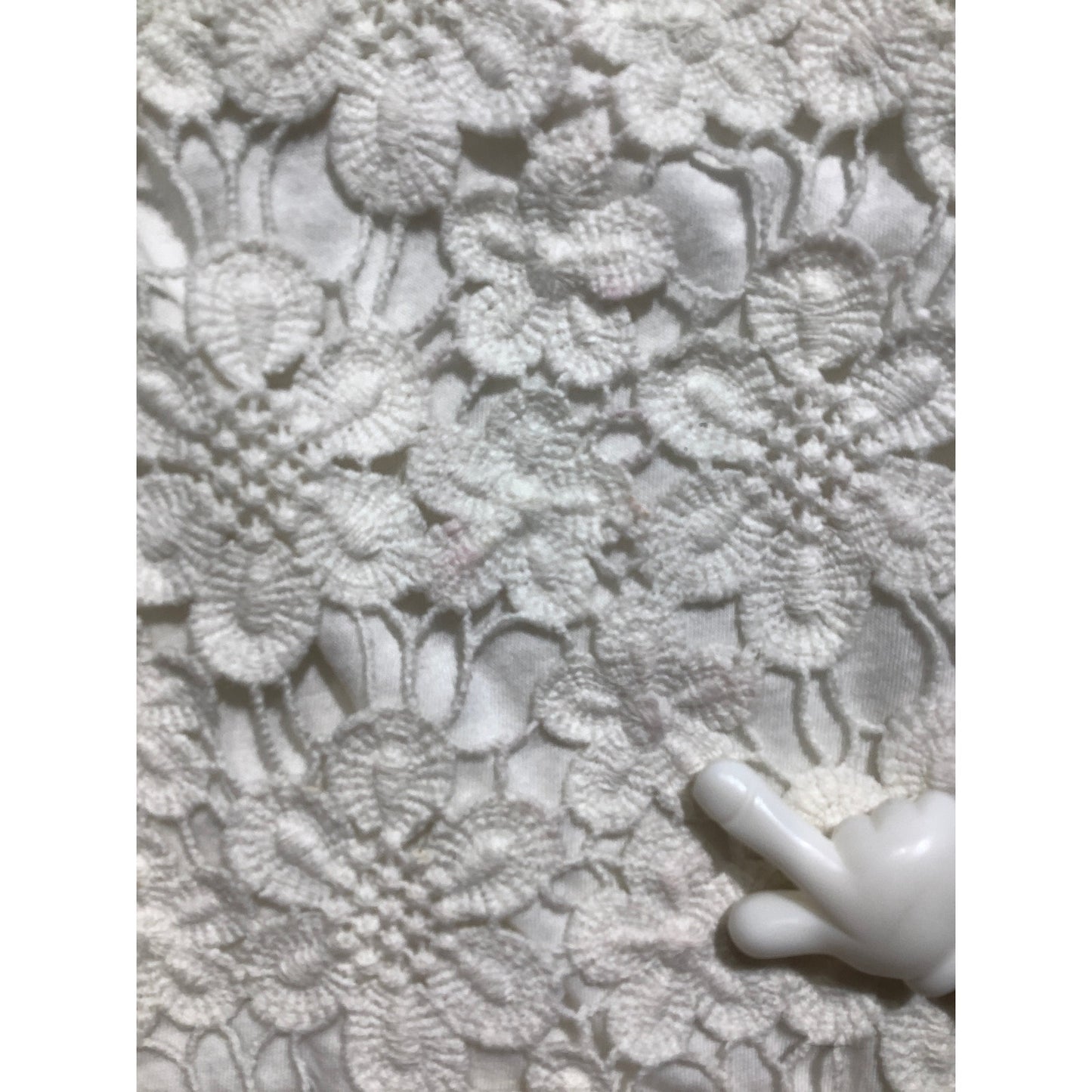 J.Crew White Lace Overlay Top Women’s Small – Elegant, Embroidered, 100% Cotton