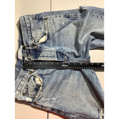 Zara Man Acid Wash Distressed Jeans Men 30 — Premium Denim, Streetwear, Raw Hem