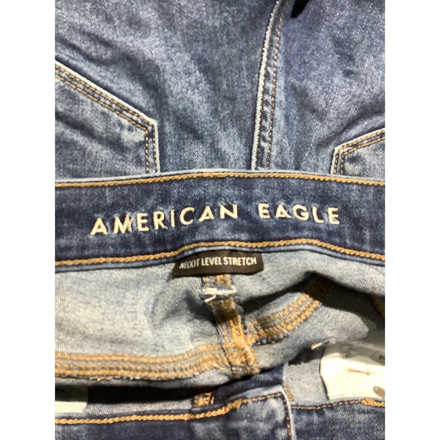 American Eagle Blue Hi-Rise Skinny Jeans Women 10— Stretch, Casual, Everyday