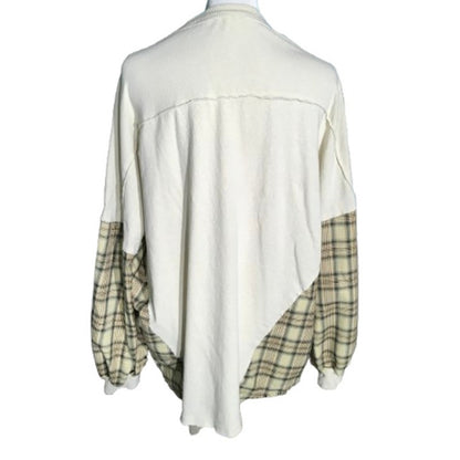 BKE Pieced Plaid Sweater Size M - Boho, Grunge, Casual