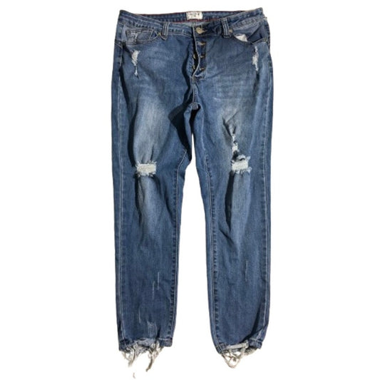 GOGO Jeans Distressed Denim Blue Jeans Size 15 - Y2K, Baddie, Grunge