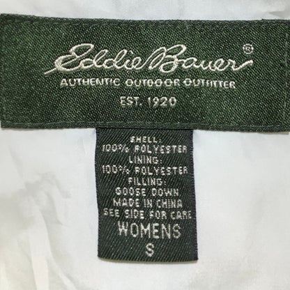 Eddie Bauer Cream Quilted Goose Down Vest Women’s Small — Outdoor, Cozy, Classic