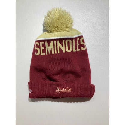 New Era Florida State Seminoles One Size Football Knit Pom Beanie Hat