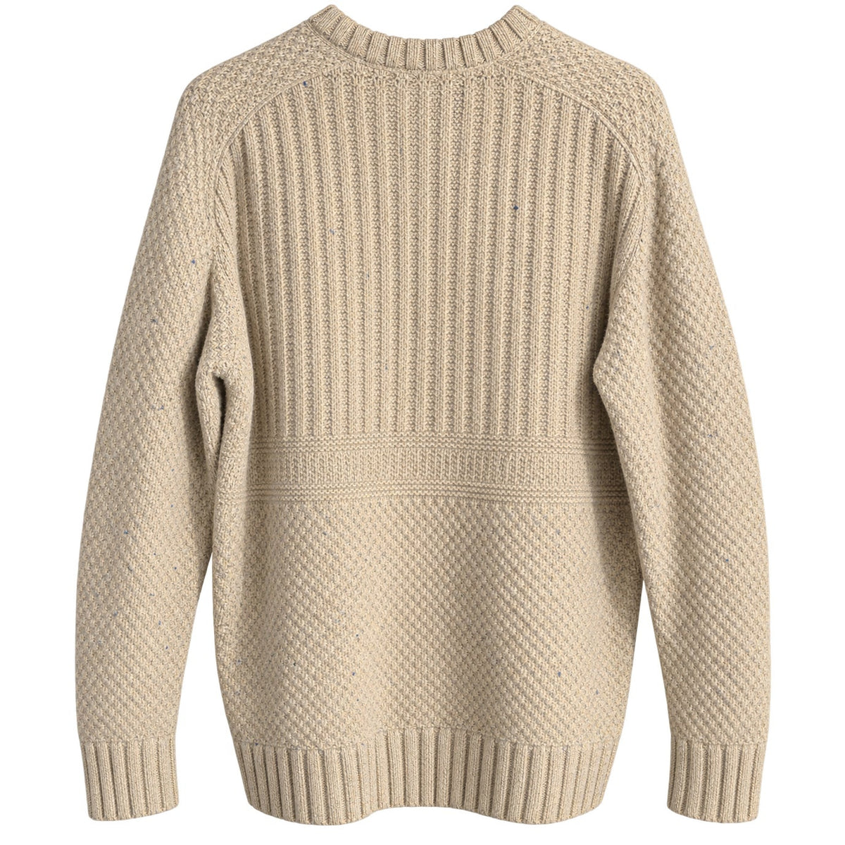 Bob Timberlake Men's M Beige Vintage Wool Blend Heavy Knit Henley