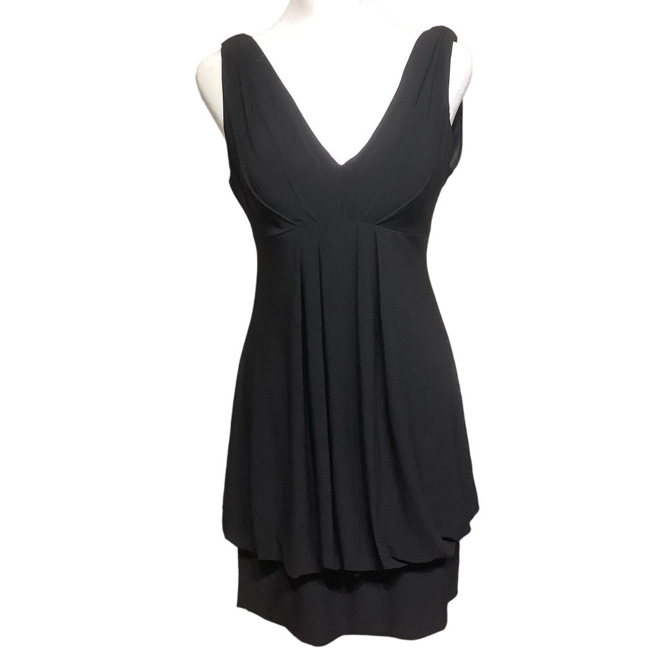 Eliza J Solid Black Casual Dress - Size 4 - Office Formal Chic Elegant Versatile