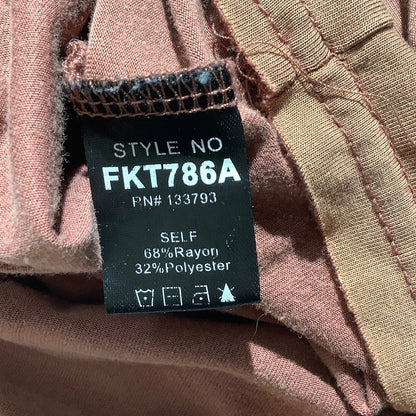 POL Burnt Orange Hooded Top Women’s Size S/M — Boho, Casual, Oversized