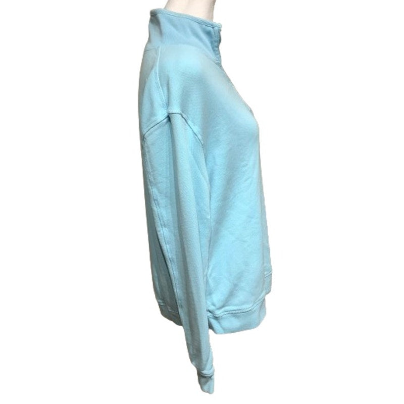 Mod-o-Doe Cyan Quarter-Zip Sweatshirt Activewear Athleisure Loungewear Comfy