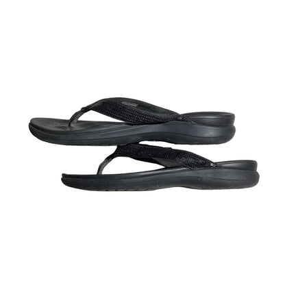Crocs Black Dual Comfort Flip Flops Women’s Size 7— Casual, Comfort, Lightweight