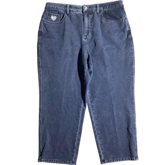 Quacker Factory Dream Jeannes Capris Women’s Size 12 – Comfy, Soft, Casual