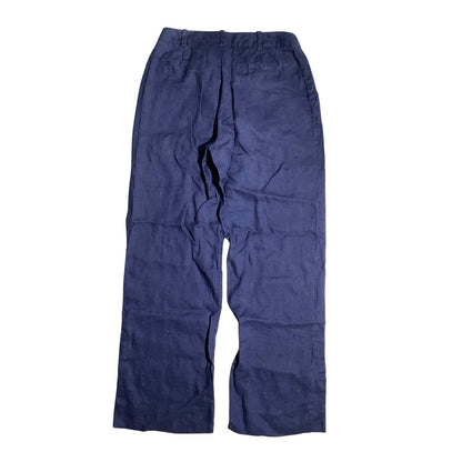 Pure Collection Navy Linen Pants Women’s 4R — Coastal, Resort, Casual