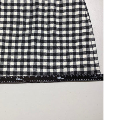 J.Crew Wool-Blend Check Skirt Black/White Women’s 6 — Classic, Preppy, Timeless